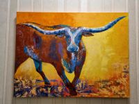 Stier Ölgemälde auf Leinwand 60x80 "Herrscher der Prärie" Nordrhein-Westfalen - Sendenhorst Vorschau