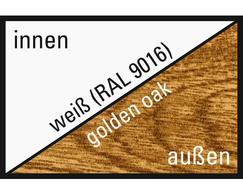 Kunststofffenster 1-flg. ARON Basic weiß/golden oak 950x750 mm DI in Esslingen