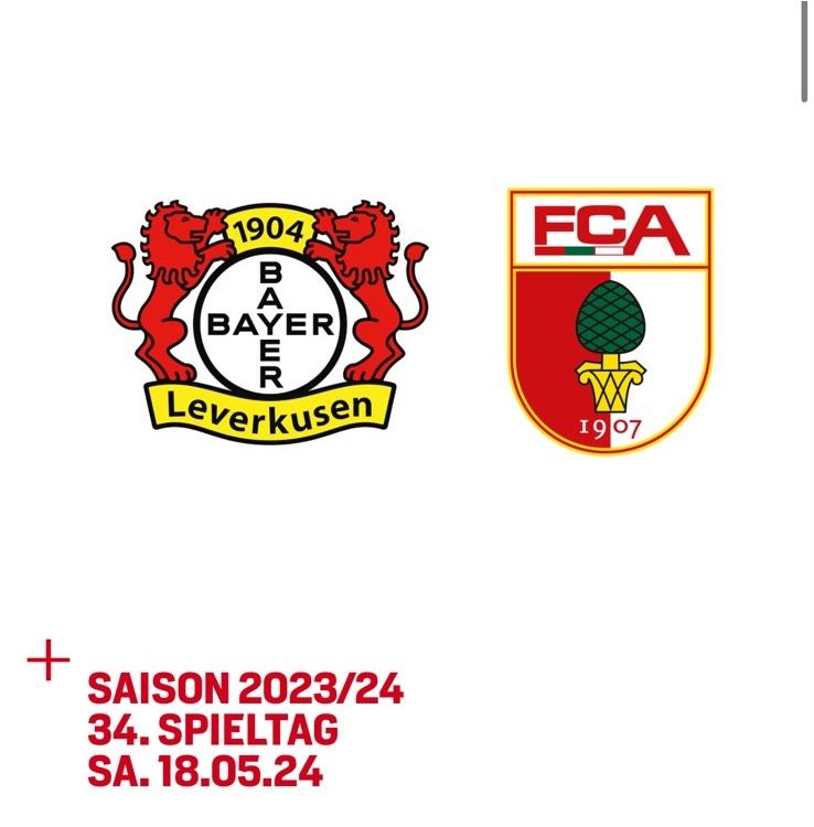 Suche 1-4 Tickets für das Spiel Leverkusen gegen Augsburg in Niederkassel