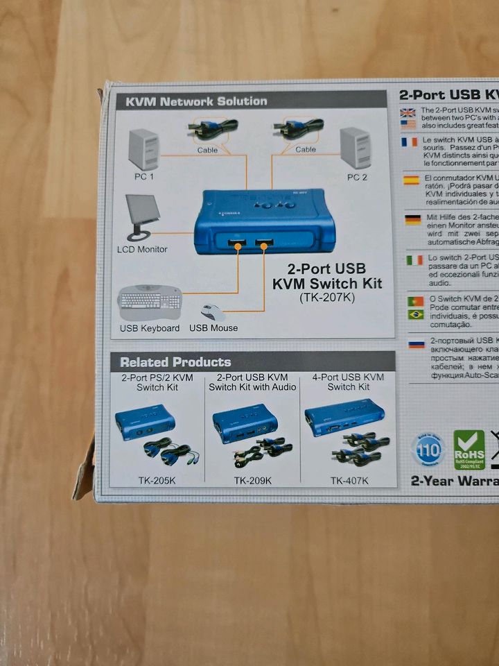 2-Port USB KVM Switch Kit TK-207K TRENDnet in Karlstein