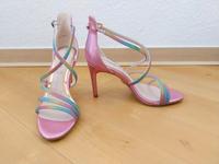 NEU Buffalo Riemchen Pumps 37 High Heels Glitzer Lila Regenbogen Niedersachsen - Jork Vorschau