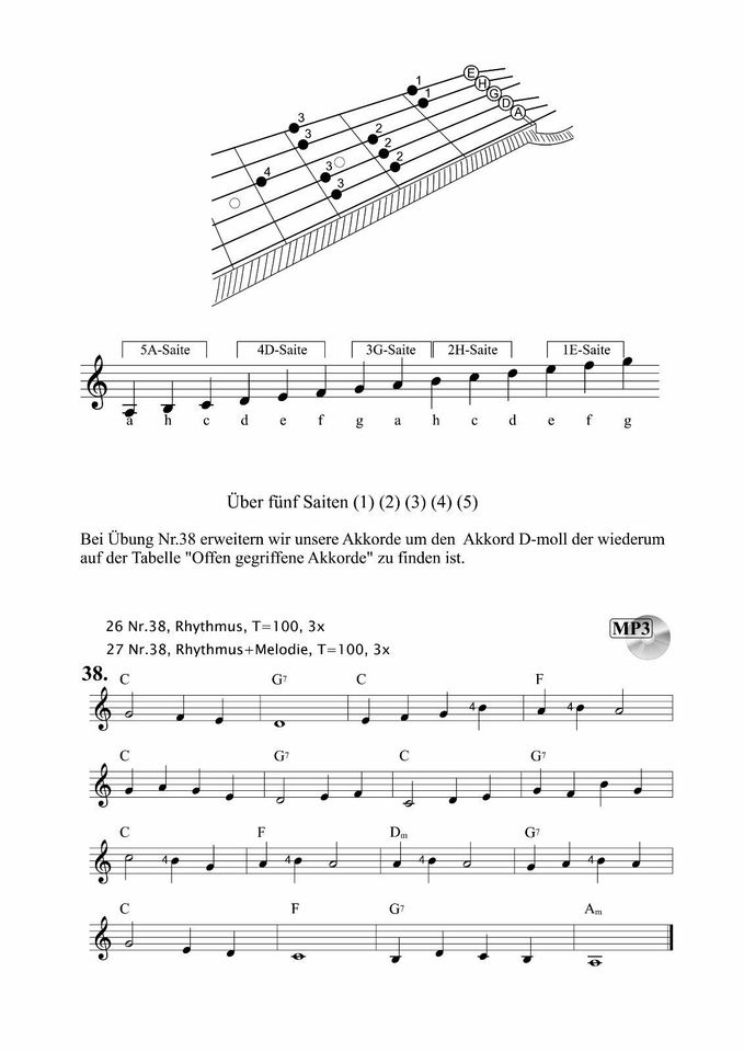 E-Gitarre Lehrbuch für Anfänger, auch als Linkshänder, incl. DVD in Velden
