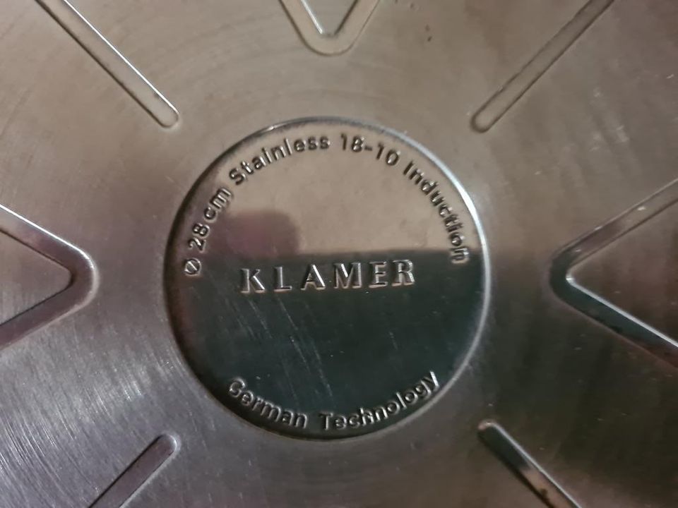 KLAMER - Profi Edelstahl-Bratpfanne 28cm, Induktion in Bad Pyrmont