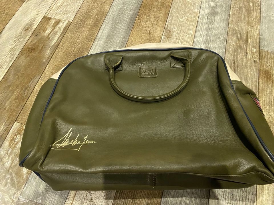 Steve McQueen Belgetti Leder Reisetasche Light Khaki, Neu+OVP in Salach