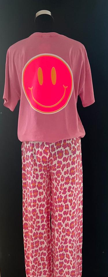 Seidentouch Leo Look Hose pink orange creme Ibiza Boho TOP in Nettetal