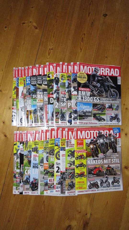 Motorrad Zeitschrift Zeitung 2021 Jahressatz Bikermagazin in Königstein / Sächsische Schweiz