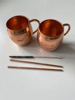 2 (Moscow) Mule Becher mit Strohhalmen Bayern - Ansbach Vorschau