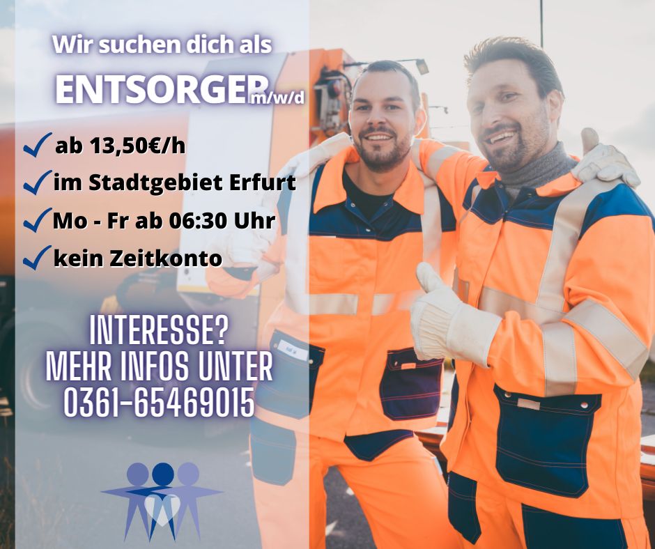 ENTSORGUNGSMITARBEITER m/w/d ab 13,50€/h TAGSCHICHT in ERFURT in Erfurt