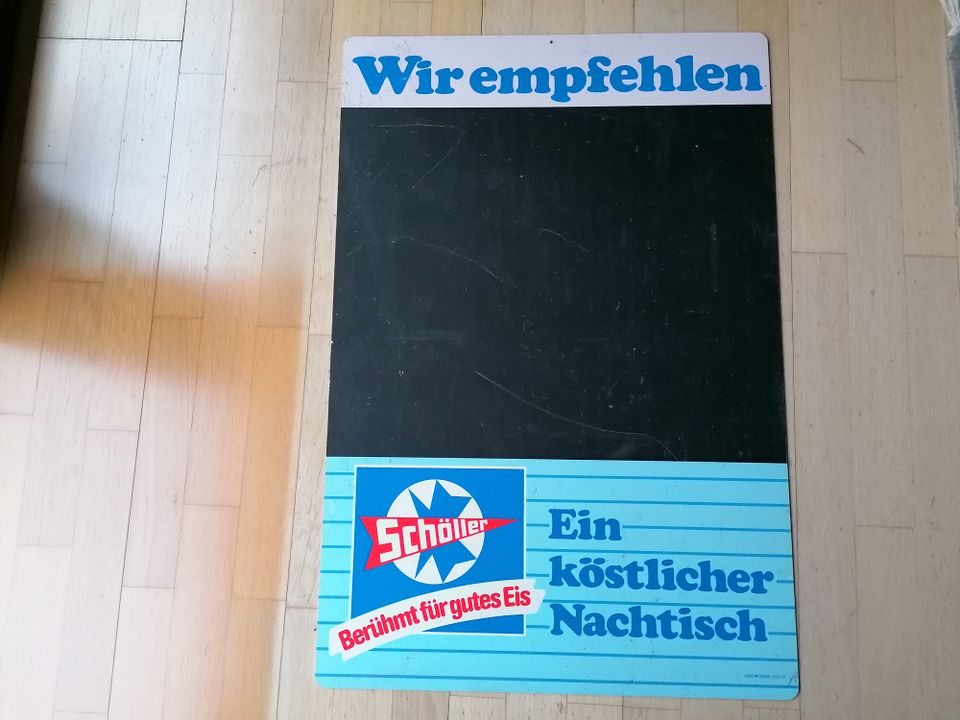 Schöller Eis Tafel, Eisschild, Werbetafel, Werbeschild,50 X 74 cm in Troisdorf