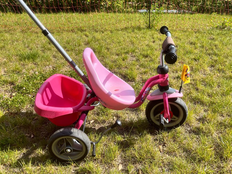 Dreirad Puky rosa mit Schiebestange und Korb in München