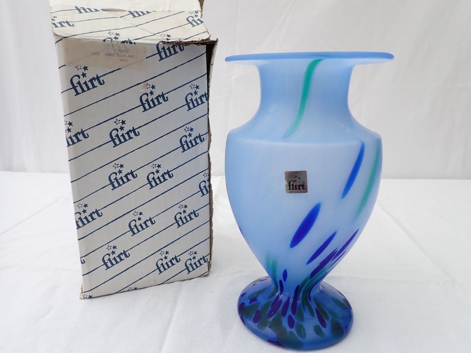 Flirt große Glas Vase "Bari" Pokalvase 26 cm Einschmelzungen OVP in Geldern