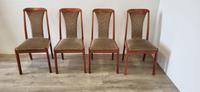 #A 4x Esszimmerstühle Polsterstühle Holz Stoff DDR Küche Sachsen - Burgstädt Vorschau