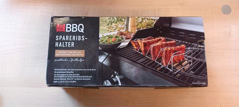 BBQ Spareribs- Halter,Rippchenhalter,Grill, Edelstahl,neu/ovp. in Lübeck