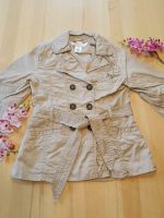 Jacke von H&M Mädchen Gr. 128 beige Gürtel Knöpfe Bayern - Anger Vorschau