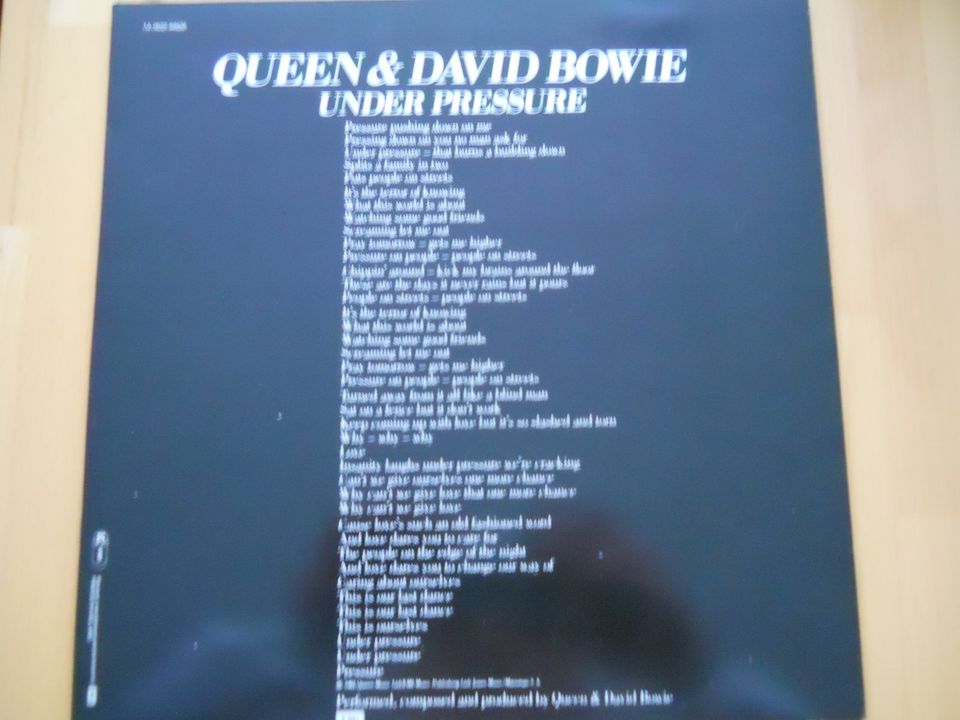 Queen & David Bowie ‎– Under Pressure - Maxi Vinyl 12 in Buckenhof Mittelfranken