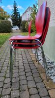 Stühle Holz/Chrom rot lackiert Hessen - Gießen Vorschau