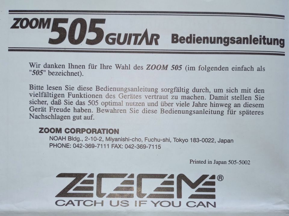 ZOOM505 Gitarren-Multieffekt in Gießen