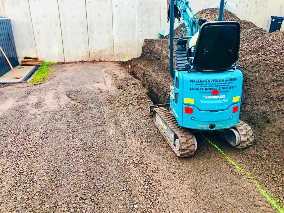 Minibagger Microbagger Bagger Kettenbagger Vermietung / mieten in St. Wendel