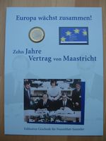 Numisblatt "Europa wächst zusammen!" 10 J. Vertrag v. Maasstrich Niedersachsen - Edewecht Vorschau