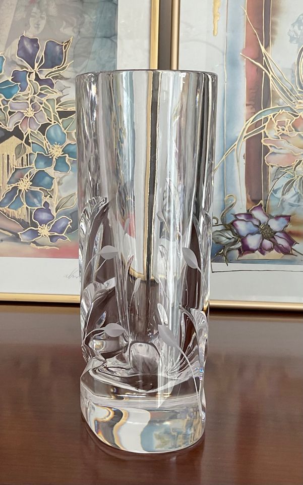 Vintage Vase Bleikristal Oval 1960er Jahre H.- 21,5 cm. in Delmenhorst