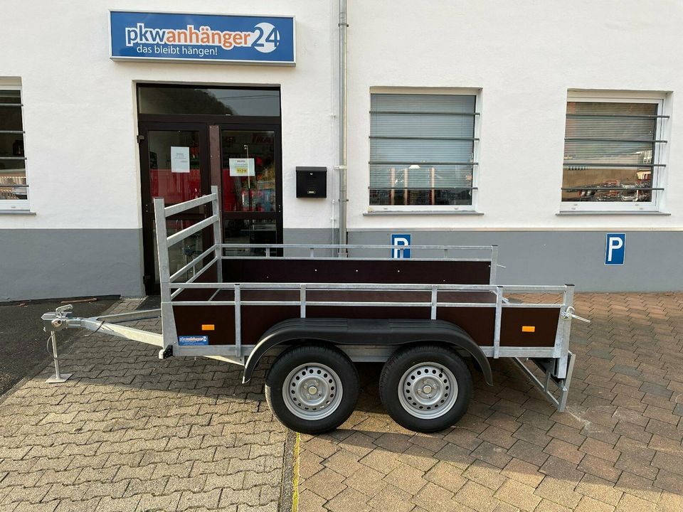 PKW Anhänger Tandem Kastenanhänger Tieflader 257x151x42cm 750kg in Monzingen