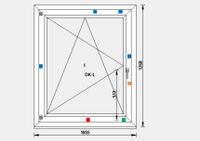 Fenster Restposten mit Ornamentglas & Markenbeschlag 1055x1260 mm Bayern - Gattendorf Vorschau