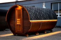 Gartensauna Fasssauna LUX Thermoholz 4,5x2,35m Fass Sauna Außen Niedersachsen - Stuhr Vorschau