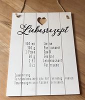 Schild Liebesrezept Hochzeit Deko Bayern - Erding Vorschau