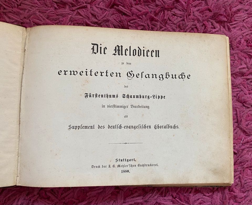 Gesangbuch Kirche "Die Melodien" von 1880 deutsch-ev Choralbuch in München