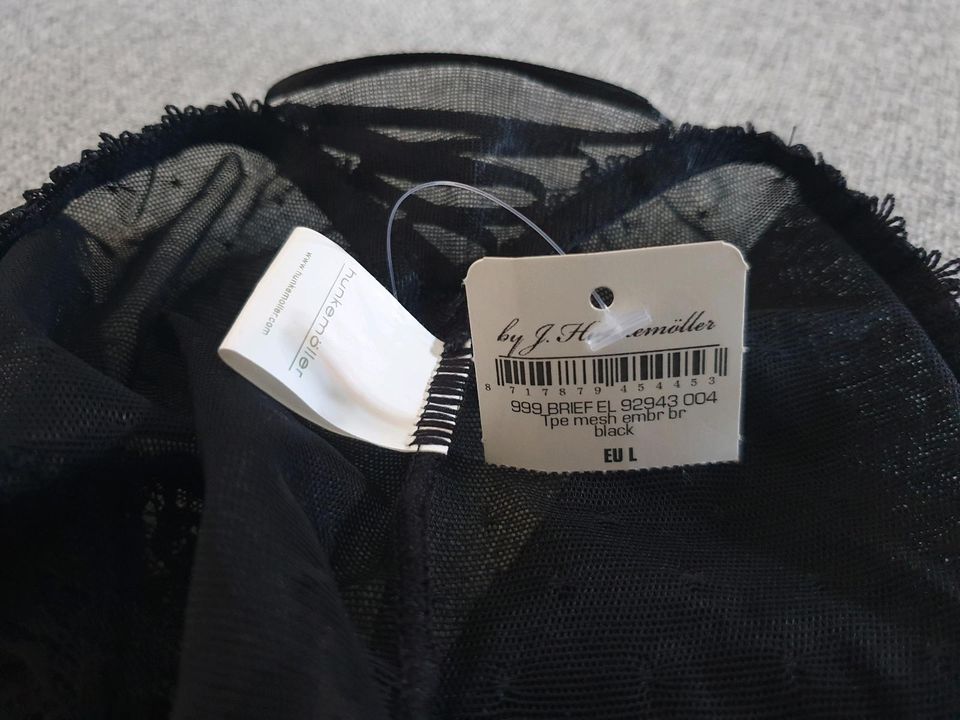 NEU Damenslip Dessous schwarze Spitze Gr. L Hunkemöller in Rodgau