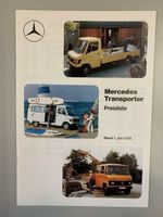 Mercedes Transporter Preisliste 1985 LKW Prospekt Oldtimer Niedersachsen - Velpke Vorschau