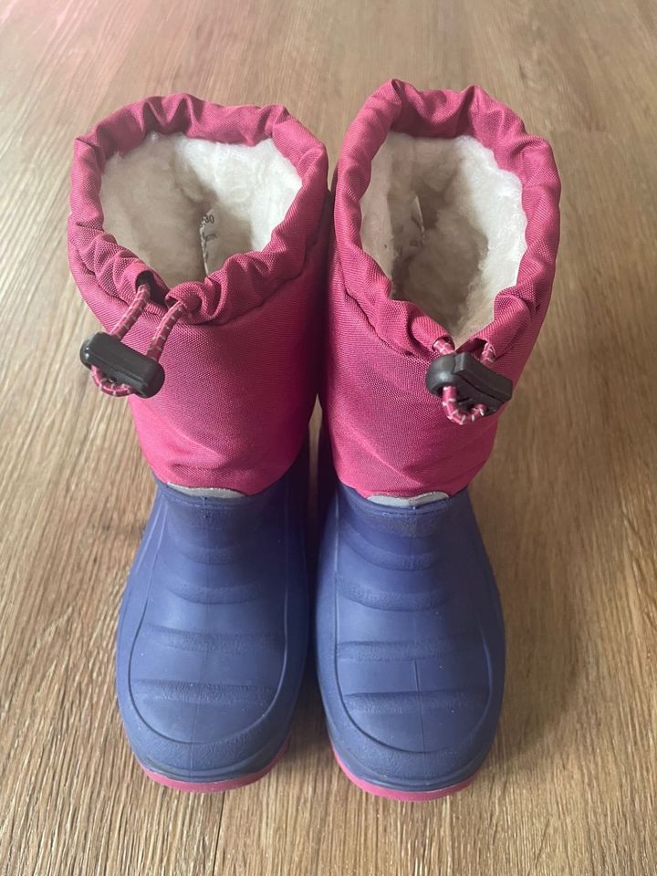 Mädchen Schneestiefel bordeaux blau Gr. 27, 2x getragen in Düsseldorf