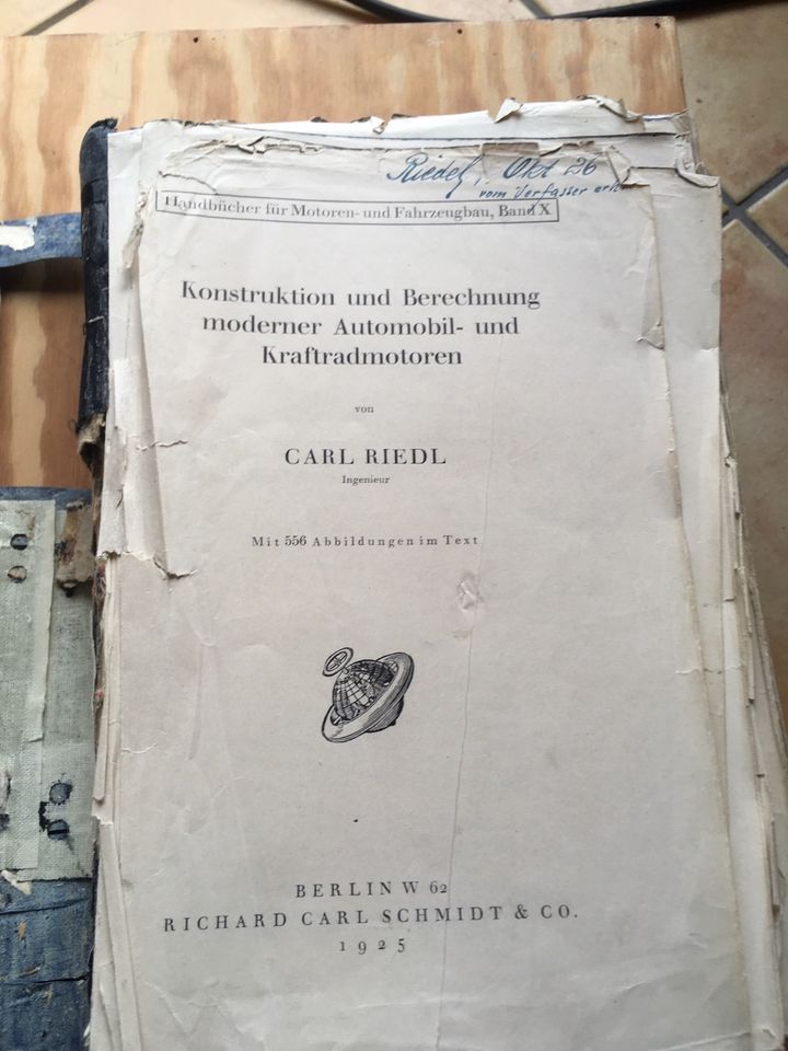 C. Riedl:Konstruktion und Berechnung mod. Automotoren,1925 in Westerburg