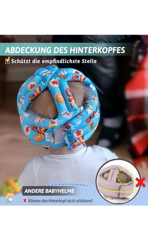 Kopfschutz Baby, Anti-Kollision Baby Helm 6-24 Monate in Neverin