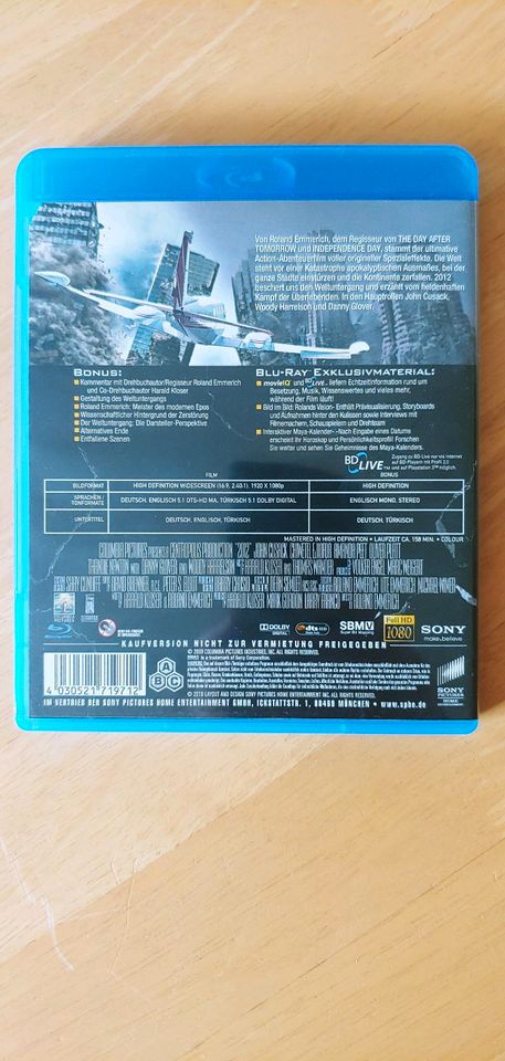 2012 (Blu-Ray) Katastrophenfilm, Roland Emmerich, John Cusack in Bad Nenndorf