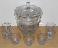 DDR Bowle Service mit 7 Gläser Bowleservice Bowlegläser Bowletopf Sachsen-Anhalt - Klötze Vorschau