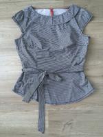 s.Oliver QS gestreifte KA-Bluse mit Gürtel, Schwarz-Weiß, Gr. 38 Nordrhein-Westfalen - Witten Vorschau