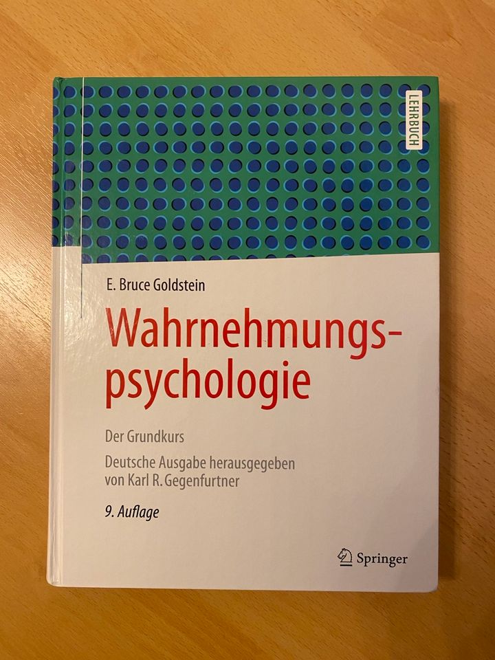 Wahrnehmungspsychologie Der Grundkurs E. Bruce Goldstein in Regensburg
