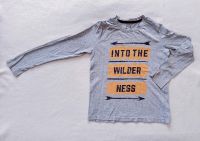 Langarmshirt Gr.122/128 Shirt langärmelig grau Wildnis Aufdruck Dresden - Strehlen Vorschau