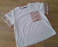 T-Shirt von Shein, Gr. S, weiß mit Pailletten Bayern - Eichstätt Vorschau