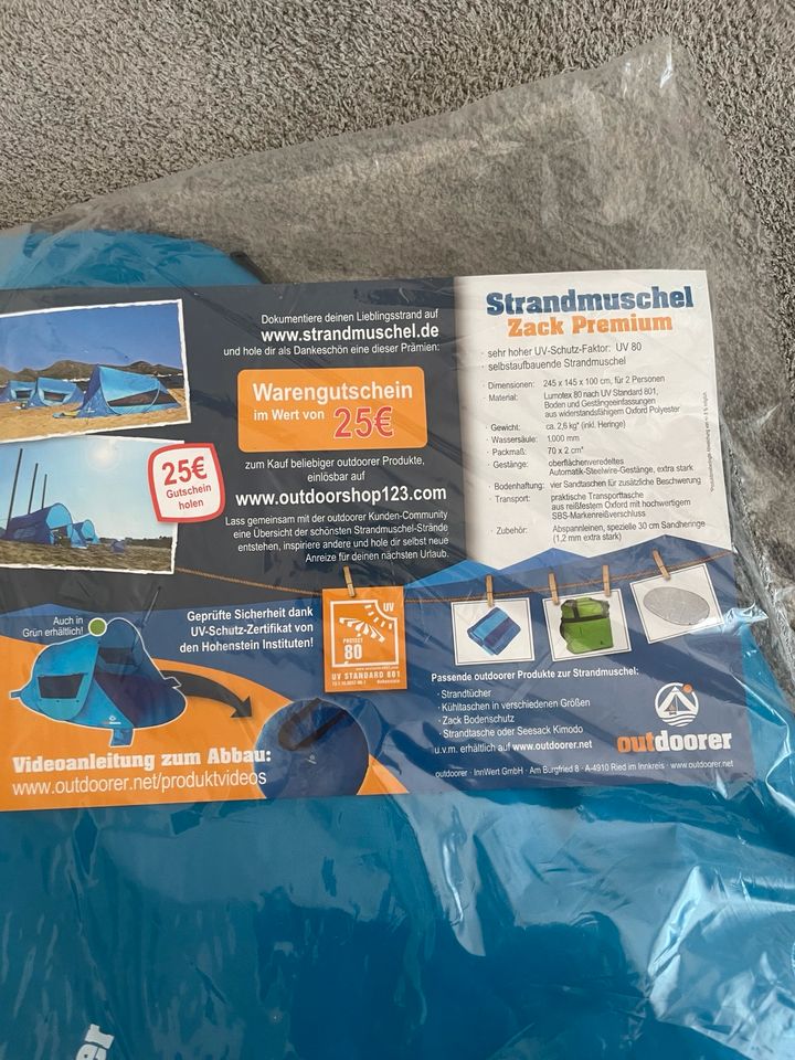 Strandmuschel outdoorer Zack premium in Abtsteinach