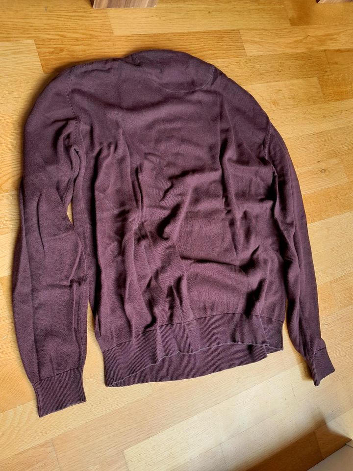 Pullover Herren Kitaro weinrot bordeaux Größe M in Markt Schwaben