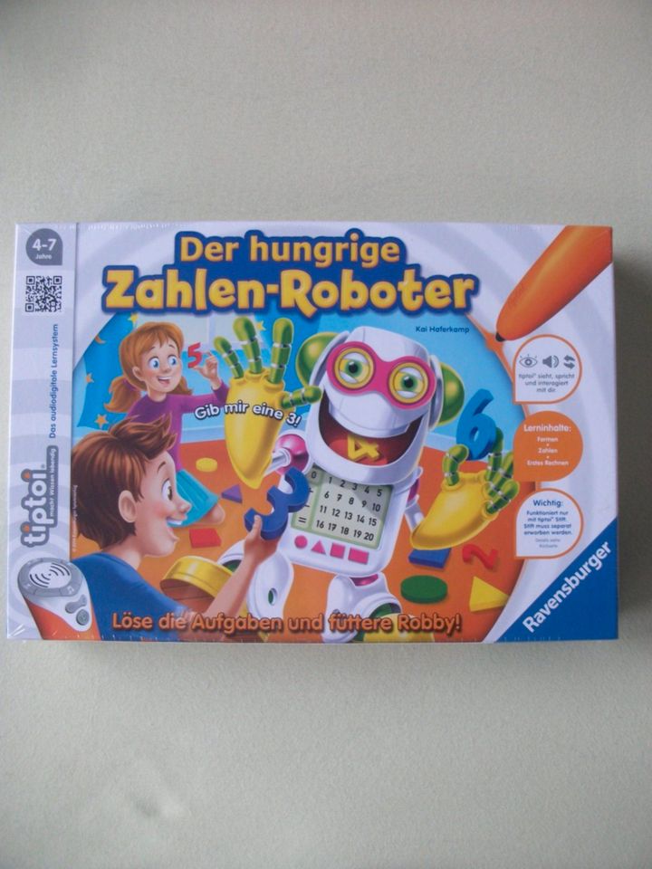 Tiptoi-Spiel "Der hungrige Zahlen-Roboter", NEU in OVP in Lößnitz