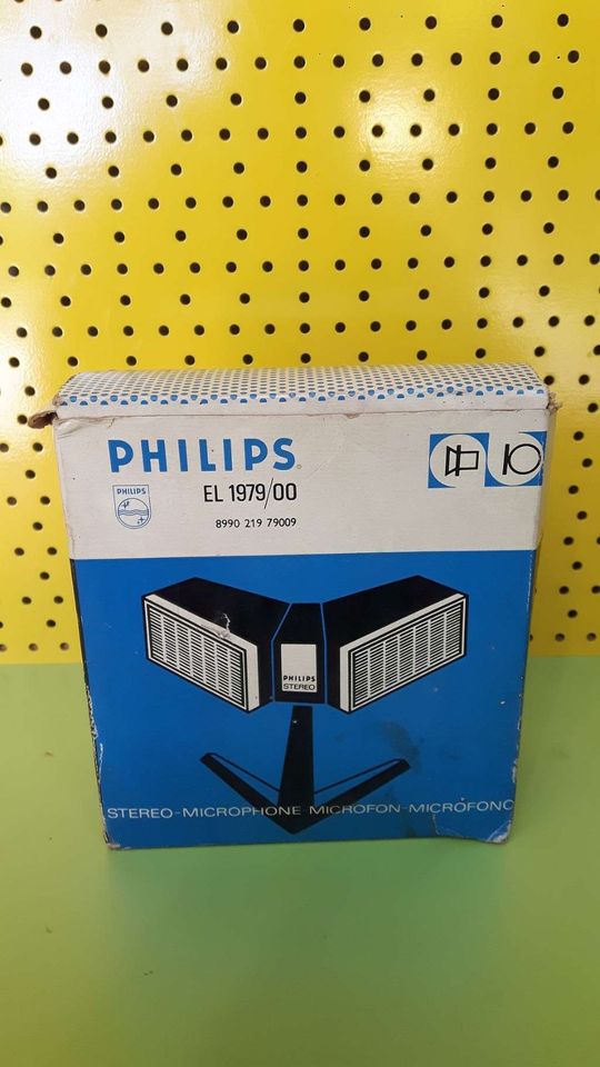 Stereo Mikrofon Philips 1979/00 in OVP, vintage, Space-Age, 60er in Westerholt