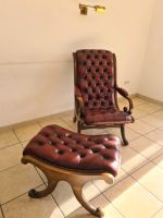 Chesterfield Stil Sessel Hocker Stuhl Rot Burgundfarben Bayern - Sulzbach a. Main Vorschau