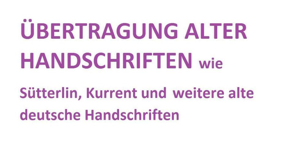 Transkription / Übertragung alter Handschriften / Schrift in Südermarsch