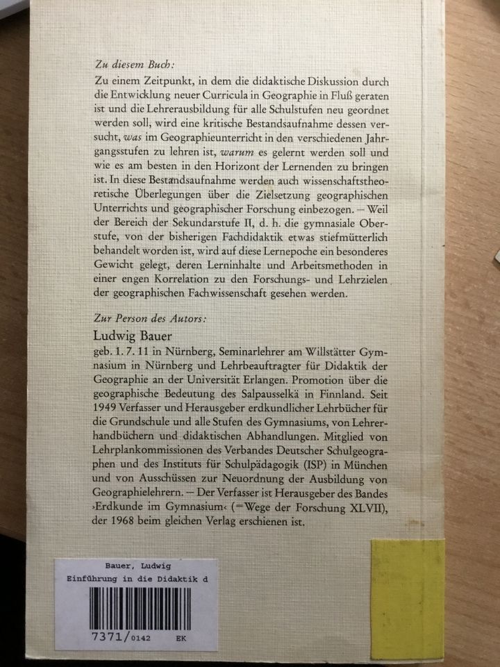 Einführung in dieDidaktik der Geographie Buch in Viernheim