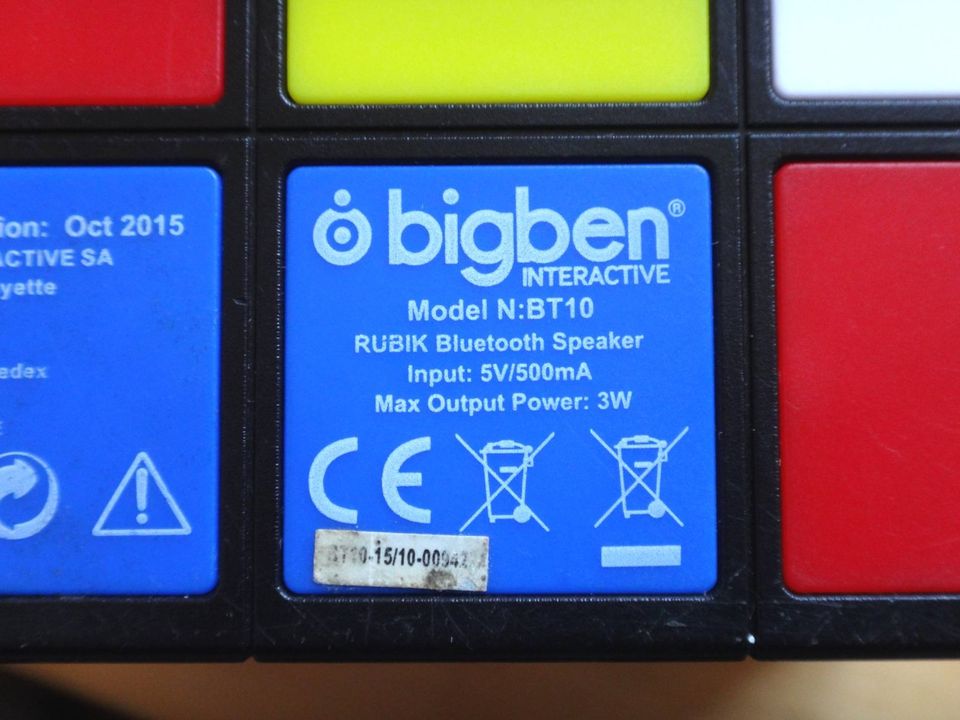 RUBIKS CUBE BIGBEN SPEAKER BLUETOOTH LAUTSPRECHER BOOMBOX - TOP in Hamburg