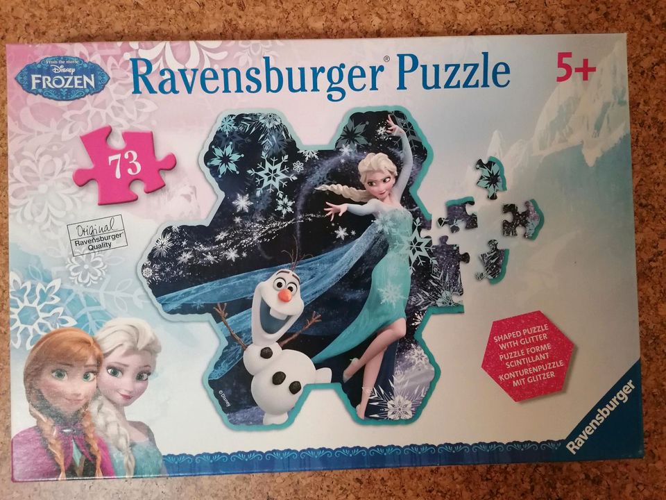 Konturenpuzzle Frozen 73 Teile 5+ Glitzer Elsa und Olaf in Wedel