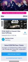 Star Wars in Concert, 2 Tickets Innenraum 3.5.24 19:30h Barclays Hamburg - Bergedorf Vorschau